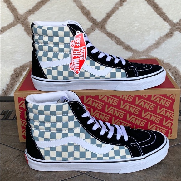 VANS Sk8-Hi REISSUE CHECKERBOARD BLK/Citadel Men’s - Picture 2 of 16